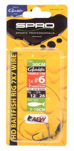 Spro HD Baitfish Rig 7x7 Treble+Single Hook 3 Spro HD Baitfish Rig 7x7 Treble+Single Hook -Spro Verkoop 4629 1301 001 p