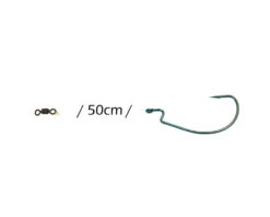 Rozemeijer Fluoro Carbon Offset Rigs 2pcs -Spro Verkoop 68642 fluoro carbon offset rigs 50cm hook 2 2pcs