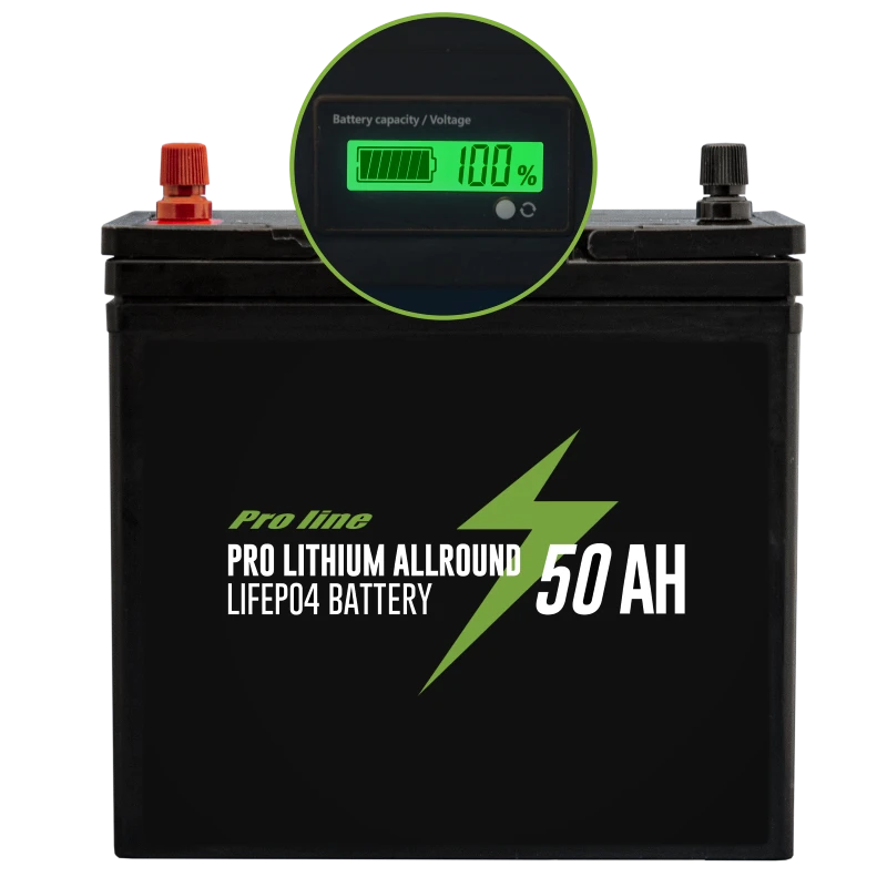Proline Pro Lithium Allround LiFe PO4 Battery 50 Amp (Incl. Charger) 1 Proline Pro Lithium Allround LiFe PO4 Battery 50 Amp (Incl. Charger)