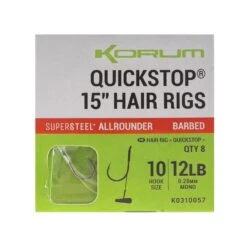 Korum Supersteel Allrounder Barbed 15" Quickstop Hair Rigs