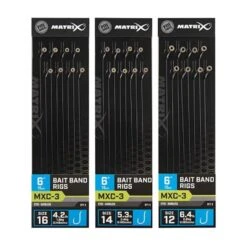 Matrix MXC-3 Barbless 15cm Bait Bands Rigs